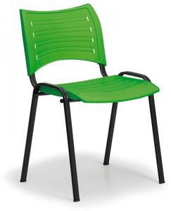 Plastová stolička SMART - čierne nohy zelená