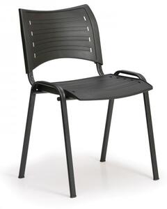 Plastová stolička SMART - čierne nohy čierna