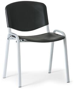 Plastová stolička ISO - sivá konštrukcia čierna