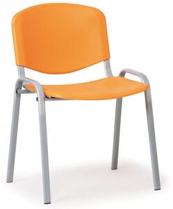 Plastová stolička ISO - sivá konštrukcia oranžová