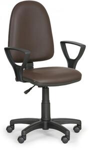 Pracovná stolička Torino - s podrúčkami hnedá