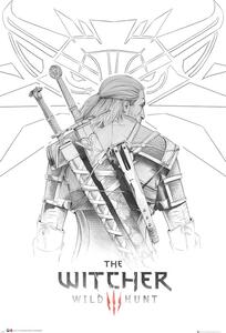 Plagát, Obraz - The Witcher - Geralt Sketch, (61 x 91.5 cm)