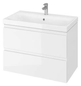 Kúpeľňová skrinka s umývadlom Cersanit MODUO 79,5x62x44,7 cm biela lesk S801-221-DSM