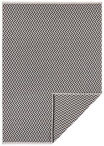 Mujkoberec Original Kusový koberec Nora 103732 Black, Creme – na von aj na doma - 80x150 cm
