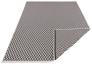 Mujkoberec Original Kusový koberec Nora 103732 Black, Creme – na von aj na doma - 80x250 cm