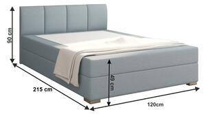 TEMPO Boxspringová posteľ 120x200, mentolová, RIANA KOMFORT