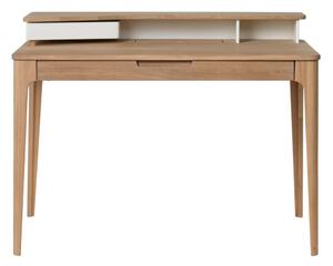 Písací stôl z dreva bieleho duba Unique Furniture Amalfi, 120 x 60 cm