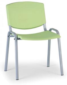 Konferenčná stolička Design, sivá podnož zelená