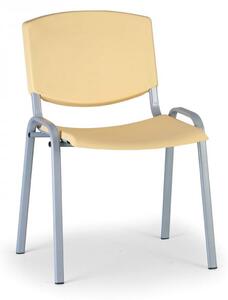 Konferenčná stolička Design, sivá podnož žltá