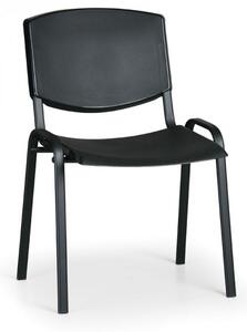 Konferenčná stolička Design, čierna podnož čierna