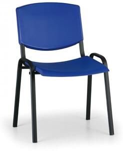 Konferenčná stolička Design, čierna podnož modrá