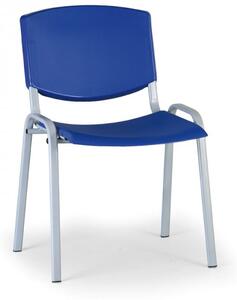 Konferenčná stolička Design, sivá podnož modrá