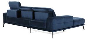 Dizajnová rohová sedačka Tiscali, modrá žinilka Soro Roh: Orientace rohu Pravý roh