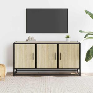 TV skrinka dub sonoma 100x35x50 cm kompozitné drevo a kov