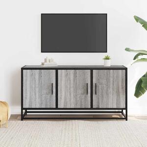 TV skrinka sivá sonoma 100x35x50 cm kompozitné drevo a kov