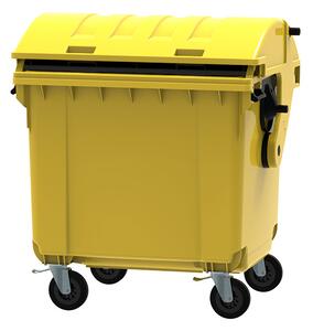 Plastový kontajner na triedený a komunálný odpad CLE 1100, žltý