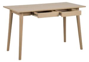 Dizajnový písací stôl Nahla 120 cm, dub biely