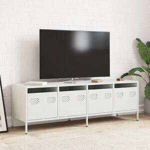 TV skrinka biela 135x39x43,5 cm oceľ valcovaná za studena