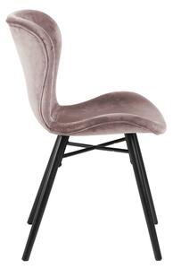 Dizajnová jedálenská stolička Alejo, popolavá ružová