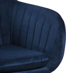 Dizajnová stolička Nashira, tmavo modrá VIC