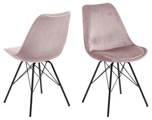Dizajnová stolička Nasia, svetlo ružová