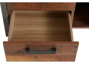 Nočný stolík CLIF staré drevo/betón