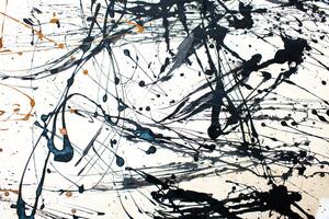 Plagát, Obraz - Pollock Inspired Grey Splash, (91.5 x 61 cm)