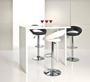 Dizajnová barová stolička Navi, čierna a chrómová