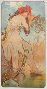 Mucha, Alphonse Marie - Umelecká tlač The Seasons: Summer, (21.2 x 40 cm)