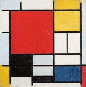 Mondrian, Piet - Umelecká tlač Composition with large red plane, (40 x 40 cm)