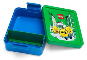 Modrý box na desiatu so zeleným vekom LEGO® Iconic