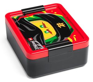 Čierny box na desiatu s červeným vekom LEGO® Ninjago