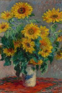 Plagát, Obraz - Claude Monet - Bouquet of Sunflowers, (61 x 91.5 cm)