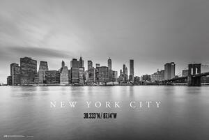Plagát, Obraz - New York City Skyline, (91 x 61.5 cm)