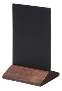 Kriedový stojanček na menu, tmavohnedý, 10 x 15 cm