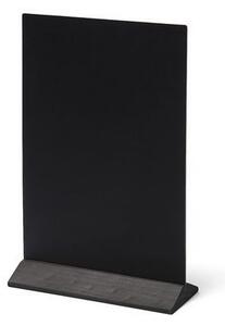 Kriedový stojanček na menu, čierny, 21 x 30 cm