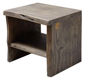 WOODLAND Nočný stolík bez šuplíka 45x45 cm, sivá, akácia