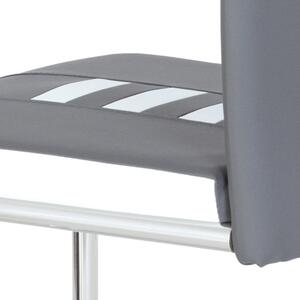 Jedálenská stolička ANASTASIA sivá/biela