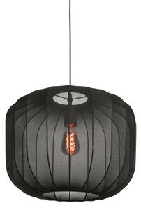 Japandi závesné svietidlo čierne s látkovým tienidlom 45 cm - Sable