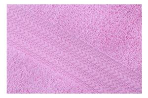 Ružový uterák z čistej bavlny Foutastic, 50 × 90 cm