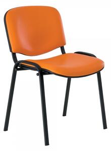 Kožená stolička ISO oranžová