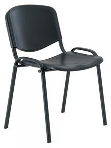 Plastová konferenčná stolička ISO - čierne nohy