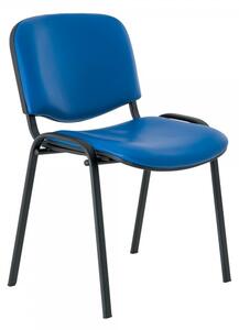 Kožená konferenčná stolička ISO - čierne nohy