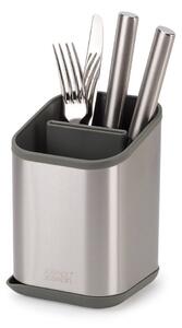 Odkvapkávač na príbory z nehrdzavejúcej ocele v lesklej striebornej farbe 11x11,5 cm Duo Steel – Joseph Joseph