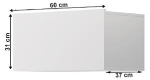 KONDELA Závesná skrinka, biela, SPRING ED60