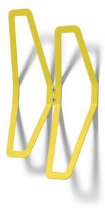 Jansen Display Nástenný dizajnový vešiak dvojitý, modrý žltá