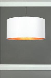Biele stropné svietidlo s vnútrajškom v medenej farbe Sotto Luce Mika, ∅ 50 cm
