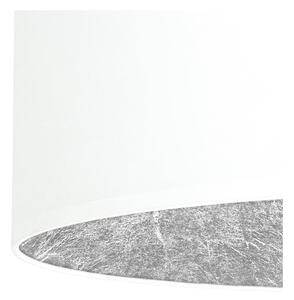 Biele stropné svietidlo s vnútrajškom v striebornej farbe Sotto Luce Mika, ∅ 50 cm