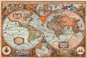 Plagát, Obraz - Historical Antique World Map, (91.5 x 61 cm)