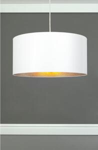 Biele stropné svietidlo s vnútrajškom v striebornej farbe Sotto Luce Mika, ∅ 50 cm
